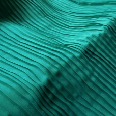 Ткань Шифон плиссированный (бирюза зеленая)